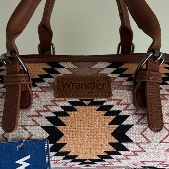 Wrangler Geometric Brown and Tan Mini Bag - Picture 2 of 4